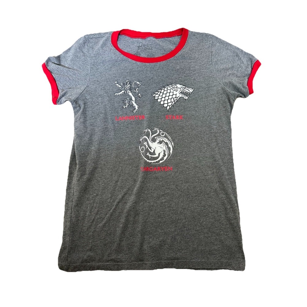 Game Of Thrones HOUSE SIGILS STARK TARGARYEN LANNISTER Girls Womens T-Shirt Sz M
